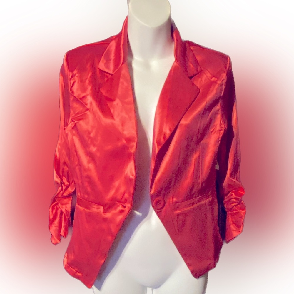 Last Kiss Lapel Collar Single Button Blazer - NWT
